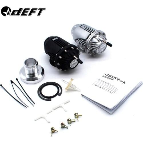 DEFT Universal SQV Bov Turbo Blow Off Valve Bov with Adapter Flange IV 4 BLACK/SILVER EP-SQV4 Car racing blow off valve