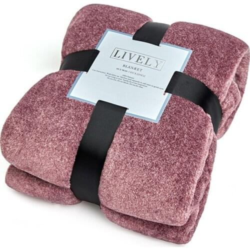 Thicken Soft Flannel Throw Blanket and Bedspreads Warm Living Room Bedroom Air Conditioning Comforter