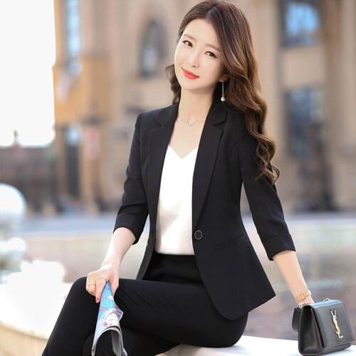 Formal OL Styles Half Sleeve Blazers Jackets Coat Women Office Business Work Wear Blazer Professional Outwear Blaser Tops