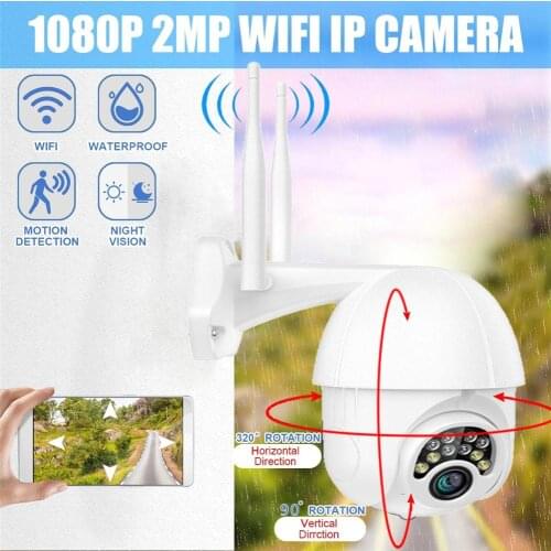 10LED 1080P Day Night Full Color 360 Degree Wireless WiFi Outdoor IP66 Waterproof Mini Dome Home Security IP Camera Night Vision