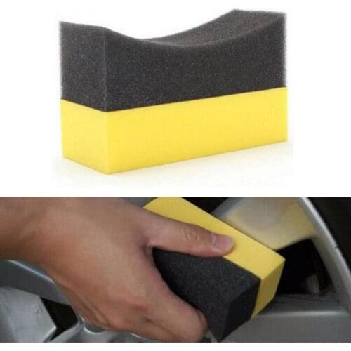 15pcs Auto U-Shape Tire Wax Polishing Compound Sponge Tyre Cleaning Sponge ARC Edge Sponge Car Clean Accessories