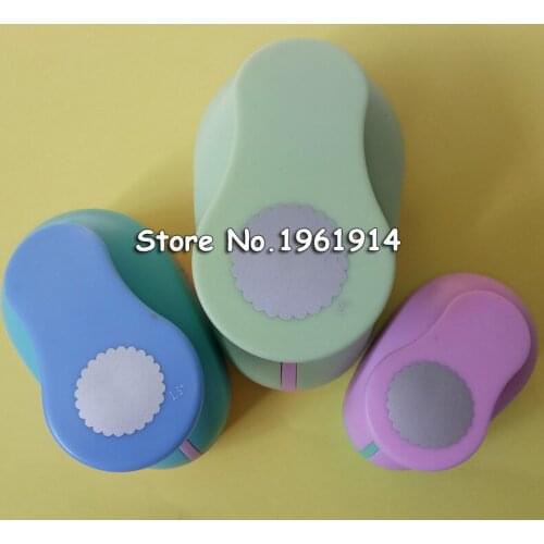 3PCS(5cm,3.8cm,2.5cm) wave circle shape craft punch set children manual DIY hole punches cortador de scrapbook Circle punch