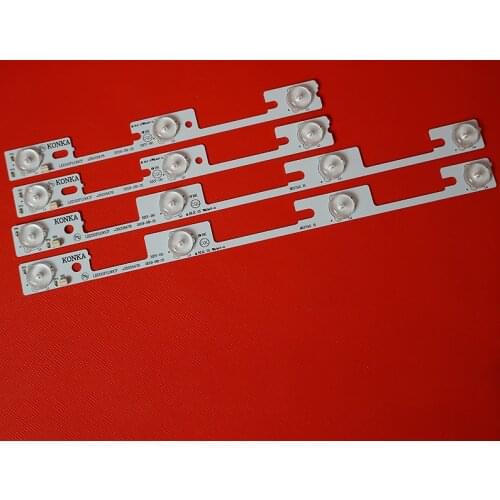 4PCS (2*4 LEDs* 3 V + 2*3 LEDs* 3 V ) New original For Konka LED32F1100CF Light Bar 35018476 35018478