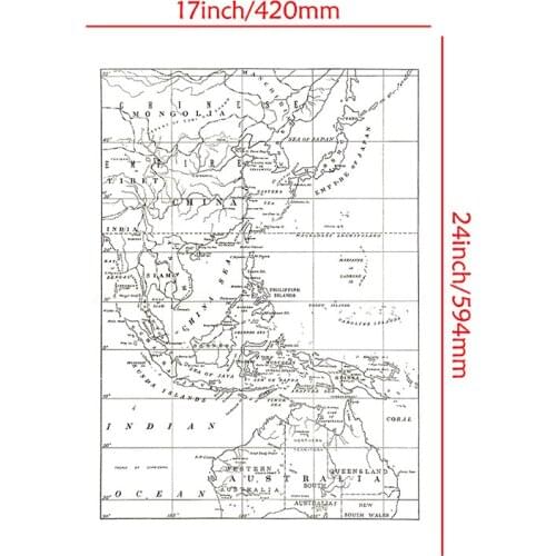 A2 Size Philippines Non-woven Vertical Map of Southeast Asia Travel Home Decoration Foldable Learning Education Supplies
