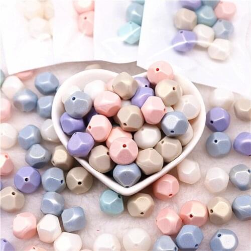 10g 13*14mm Acrylic Pearlescent Symphony Rhombus Point Bead Macarons Bead For Jewelry Making DIY Handmade Accessories