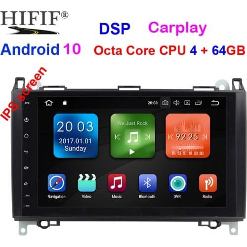 IPS Car Multimedia Player GPS Android 10 DSP 2 Din DVD Automotivo For Mercedes/Benz/Sprinter/Viano/Vito/B-class/B200/B180 Radio