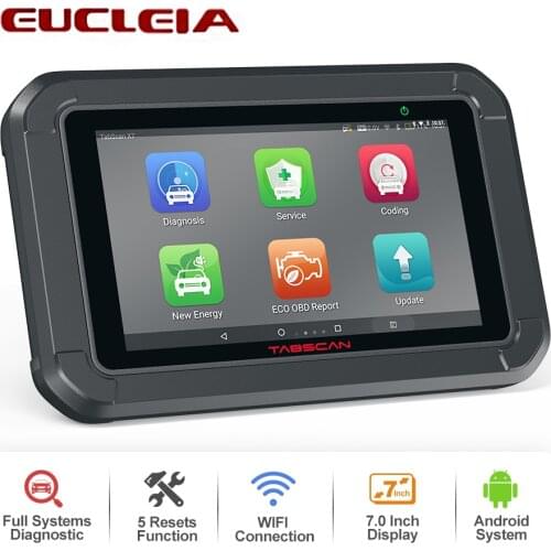 Eucleia Tabscan X7 OBD2 Automotive Scanner All Systems Multi-Language ECU Coding For Audi EOBD OBD 2 Diagnostic Auto Tools