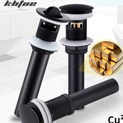 Black bounce basin drain, all copper basin washbasin leaking plug washbasin push-in fittings flip cover