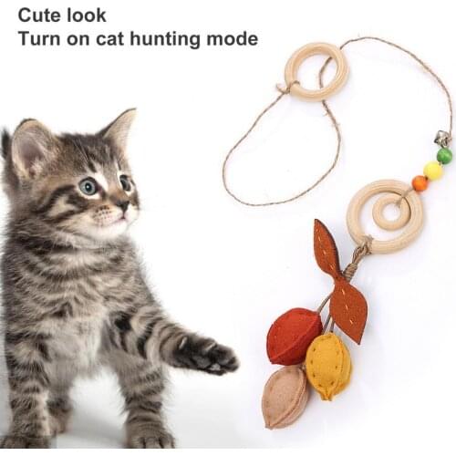 Cats Teaser Funny Kitten Ring Floral Stick Toy with Bell Bite Resistant Kitten Interactive Training Wand Toy Pet Accessories