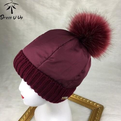 DRESSUUP Women Hat Autumn and Winter Plus Velvet Warm Wool Hat Fashion Knit Sweet Cute Down Feather Fur Pompom