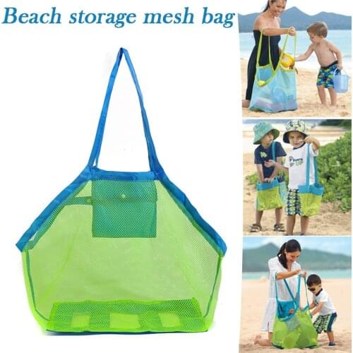 Hot Mesh Beach Bag Simple Storage Beach Tote Bag with Mesh Bottom Will not Hold Sand or Water for Travel Picnic