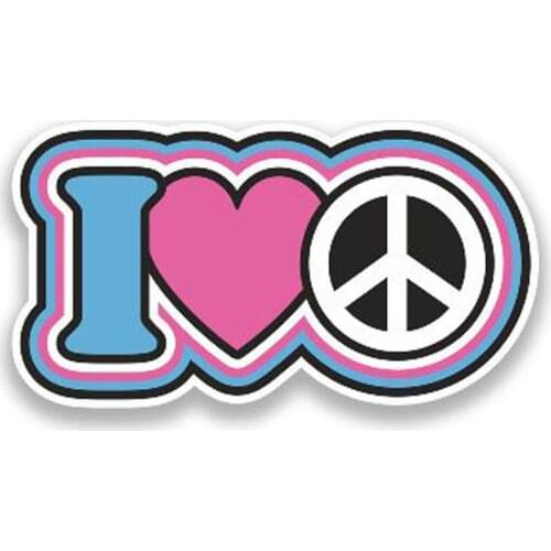Personality I Love Peace Retro Sticker Car Styling Accessories Reflective Waterproof Funny Vinyl Decal Car Stickers Apply To Car