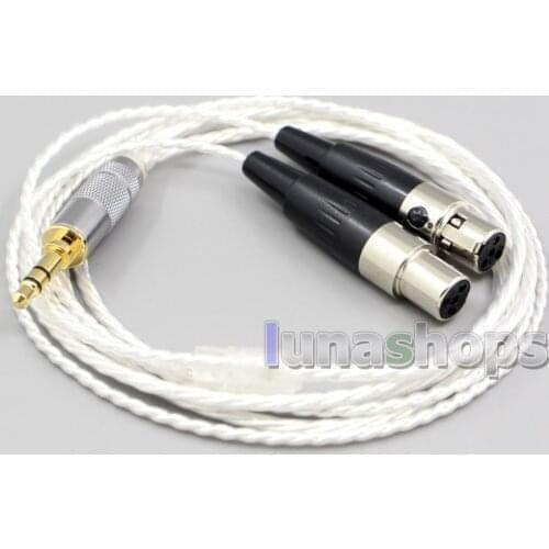 LN006646 XLR 6.5mm Hi-Res Silver Plated 7N OCC Earphone Cable For Audeze LCD-3 LCD-2 LCD-X LCD-XC LCD-4z LCD-MX4 LCD-GX lcd-24