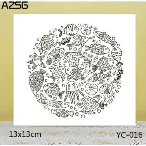 AZSG Marine organism Clear Stamps/Seals For DIY Scrapbooking/Card Making/Album Decorative Silicone Stamp Crafts