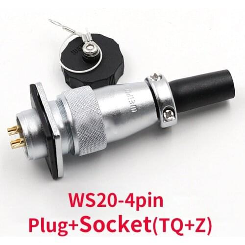 WS20 Connectors 4 pin,High Voltage Connector Plug Socket, Industrial Power Connector , Waterproof, Shockproof, IP68