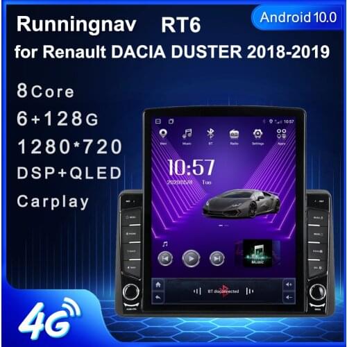 Runningnav For Renault DACIA DUSTER 2018 2019 Tesla Type Android Car Radio Multimedia Video Player Navigation GPS
