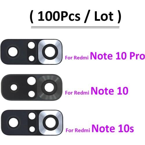 100Pcs/Lot, Rear Back Camera Glass Lens For Xiaomi Mi 11 Mi11 10 Ultra Lite / Redmi Note 10 10s Pro 9T 5G With Adhesive Sticker
