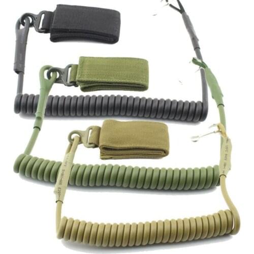 Molle Airsoft Coil Sling Military Backpack Hunting Pistol Tool Elastic Belt Spring Rope Lanyard Strap Bag Gun Handgun Shooting