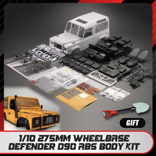 High quality 1/10 275mm wheelbase Defender D90 ABS body kit simulation DIY No spray Hard shell for 90046 90047 TF2 MST Crawler