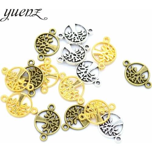 YuenZ 20pcs Antique Silver Plated life Tree Charms Pendant:DIY for bracelet necklace 18*12mm Q268