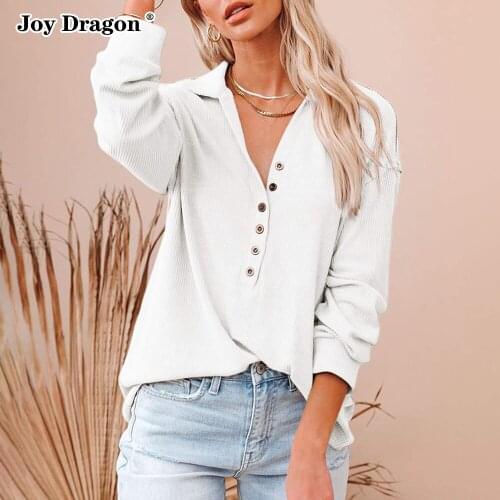 Women Oversized T Shirt Top Casual Loose Long Sleeve V Neck Solid Blouses Fashion 2021 Pulovers Plus Size Tops Female Clothing