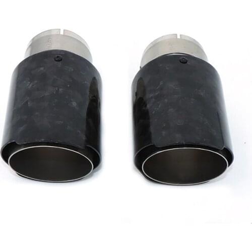 1pcsExhaust pipe modified carbon fiber forged pattern bright material exhaust tail throat 304 style 170mm length tail nozz DZ016