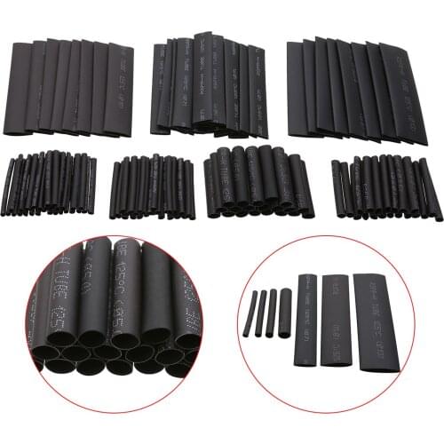 127pcs/set Assorted Heat Shrink Tube Wire Wrap Electrical Insulation Sleeving 2-13mm Shrinkable Tube Assortment Kit