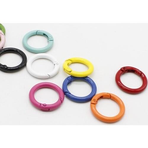 2pcs/hand O-ring metal spring buckle door buckle keychain clip carabiner bag dog chain for DIY jewelry making