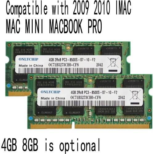 2009 2010 Apple Mac mini IMAC macbook pro memory RAM 8GB 2x4GB DDR3 1066 1067