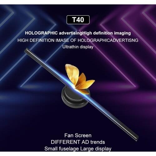 3D Fan Wifi Hologram Projector Advertising Display Hologram Led Sign Holographic Lamp Player Advertising Logo Light Decorations