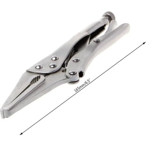 7Inch Locking Pliers Long Nose Straight Jaw Lock Vise Grip Clamp Hand Tool 165mm