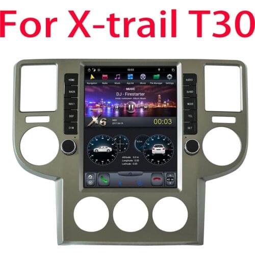 For NISSAN X-Trail T30 Android car multimedia tesla style radio car 2002-2008 PX6 4G 64G BT GPS Navi Radio Stereo Head Unit