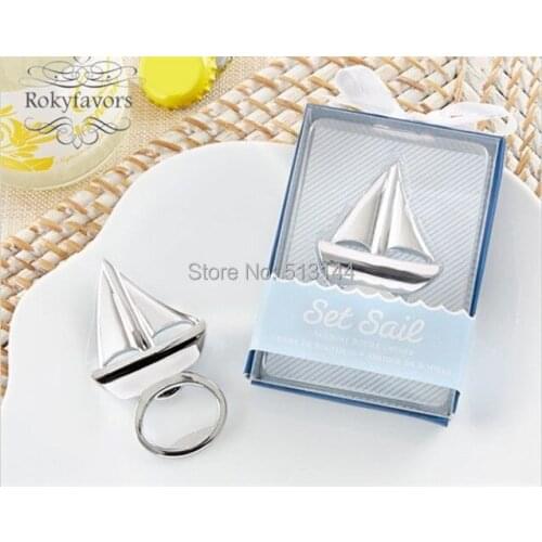 Free Shipping 20PCS Sailboat Bottle Opener Party Favors Event Supplies Wedding Favors Bridal Shower Anniversary Gifts