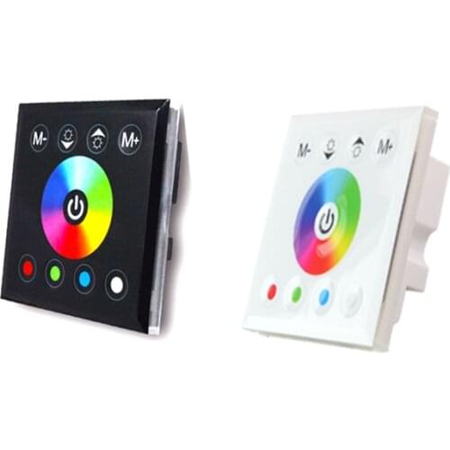 DC12v/24V 4A*4CH Black/White Surface Touch Screen Dimmer Switc Digital Smart Tuya Panel Home Bar Wall Light For RGBWW Led Strip