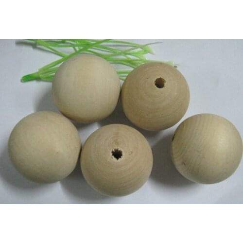 20 PCS/set ecru wooden beads 30 mm suitable for DIY wedding decoration household 004004003