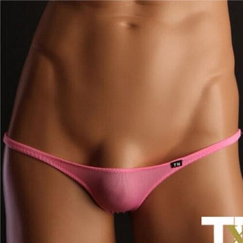 Hot TM Sexy Mens underwear Bikini /Sexy thongs mens ultra-low-waisted thongs underwear elastic mens tight t back underwear