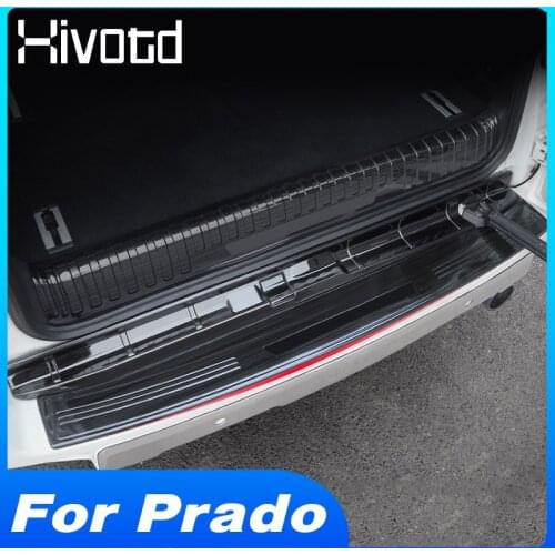 Hivotd Rear Bumper Plate Guard Cover Stainless Steel Protective Car Accessories Modification For Land Cruiser Prado 150 2020