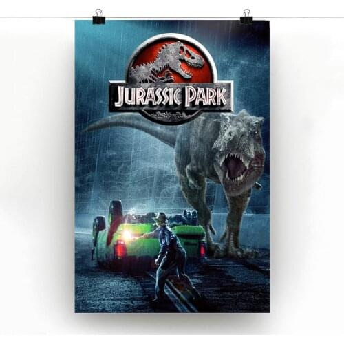 Customized Prints Jurassic Park Movie Poster Wall Art Canvas Cloth Paintings For Living Room Decor