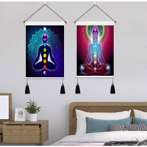 Indian Buddha Meditation Tapestry Wall Hanging Datura Wall Cloth Psychedelic Yoga Carpet Bohemian Home Decorat