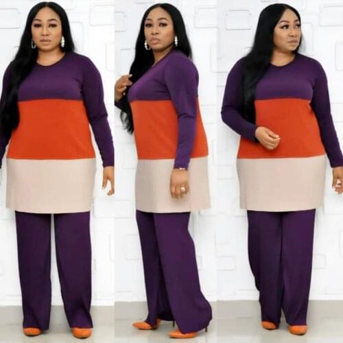 2 Piece Set Africa Clothes African Dashiki New Dashiki Fashion Suit (Top And Trousers) Super Elastic Party Plus Size For Lady