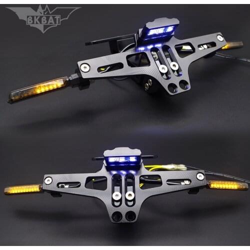 CNC Motorcycle License Plate Bracket Flow Indicator Cover For SUZUKI gsxr 750 gsx s750 gn125 burgman 400 hayabusa gsx1300r