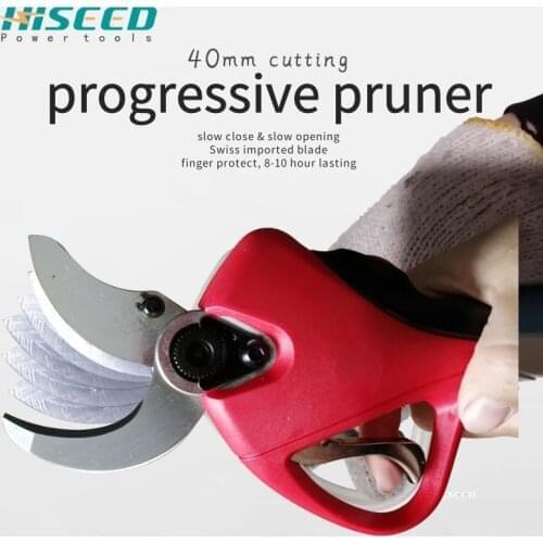 Slow opening / close anti- finger cutting, fingger protect Li-battery electric pruner shears