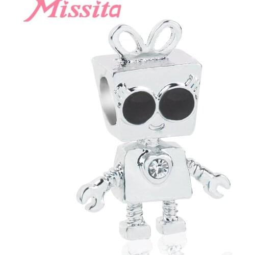 MISSITA Cute Bella & Robert Beads fit Brand Charms Bracelet Necklace for Women Jewelry Making Ladies Jewelry Accessories