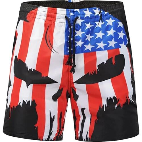 Mens American Flag Workout Sports Surf Board Shorts Quickly Dry Swim Trunks Mens Beach Shorts