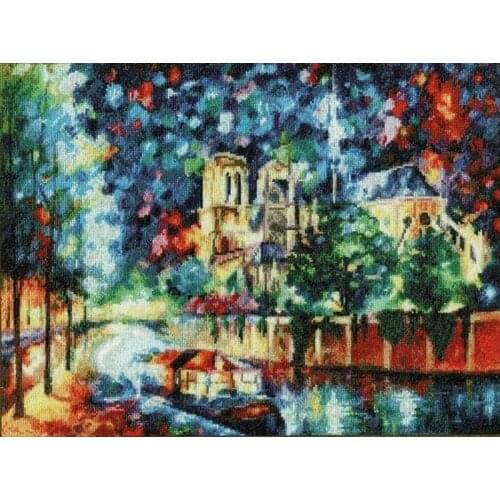 Popular Embroidery Evening in Paris Modern Cross Stitch Kits for Beginners with 100% Cotton Floss & Free Shipping for Wall Decor