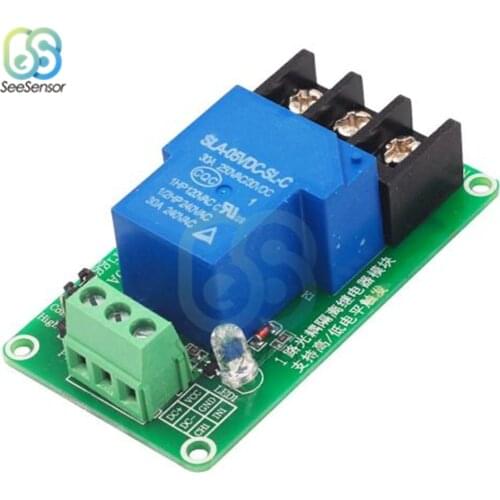 One 1 Channel Relay Module 30A with Optocoupler Isolation Supports High/Low Level Trigger 5V 12V 24V