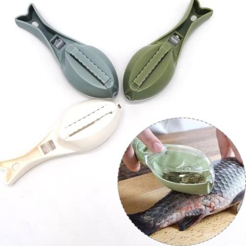 Useful Plastic Fish Skin Brush Scraping Fishing Scale Brush Graters Fast Remove Fish Scale Kitchen Cleaning Tool Peeler