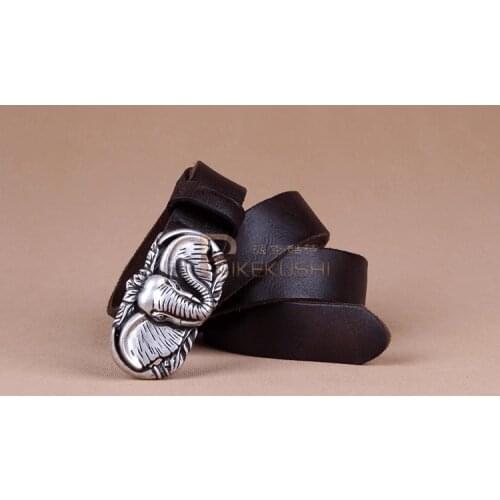 Free Shipping,Elephant Top new style natural 100% cow leather,buckle belt.brand genuine leather fashion vintage rivet belts