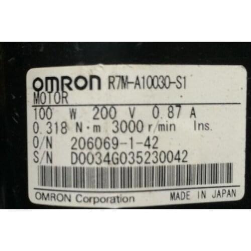 Servo motor R7M-A10030-S1 , Used one , 90% appearance new , 3 months warranty , in stock