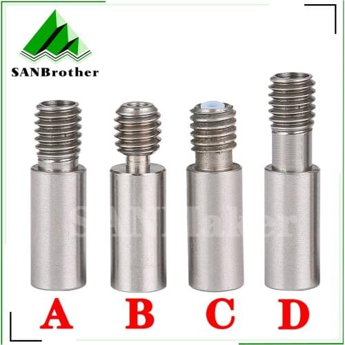 Throat High Temperature Hotend Extruder for Reprap 1.75mm 3.0mm Filament DIY Stainless Steel 3D Printer Parts